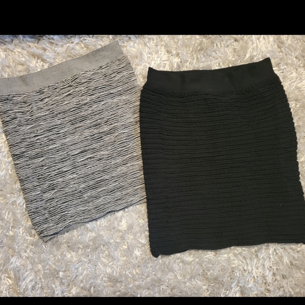 2 Spandex mini skirts